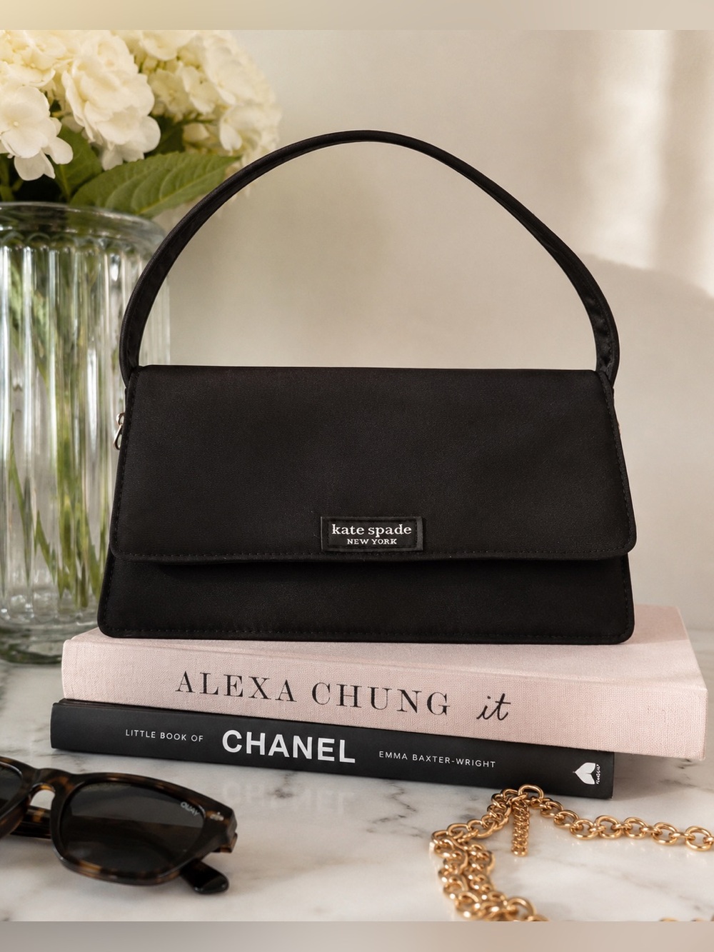 Kate Spade New York Black Nylon Shoulder Bag / Mini Handbag